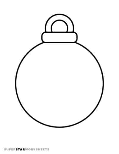 Christmas Ornament Template - Superstar Worksheets