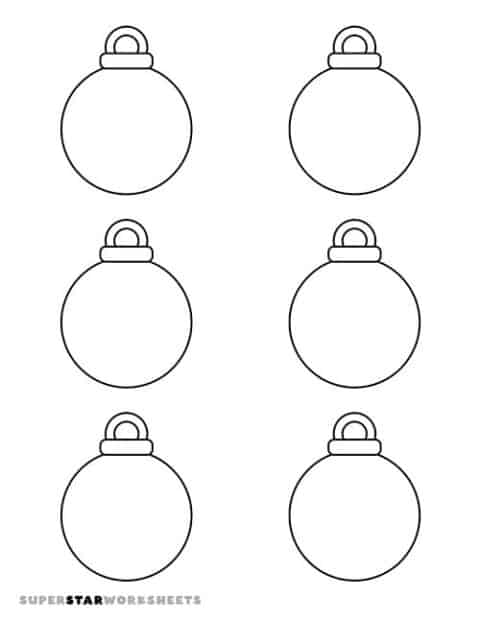 Christmas Ornament Template - Superstar Worksheets