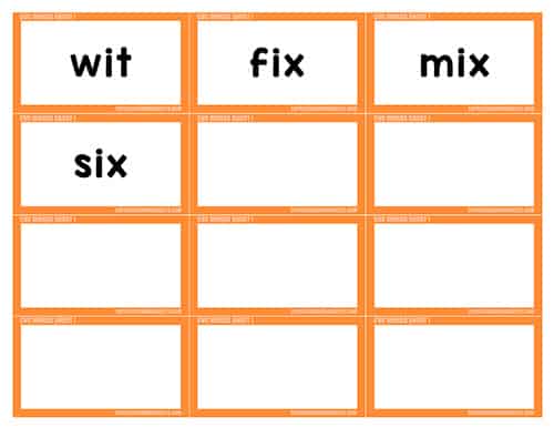 CVC Words Tic Tac Toe - Online Interactive