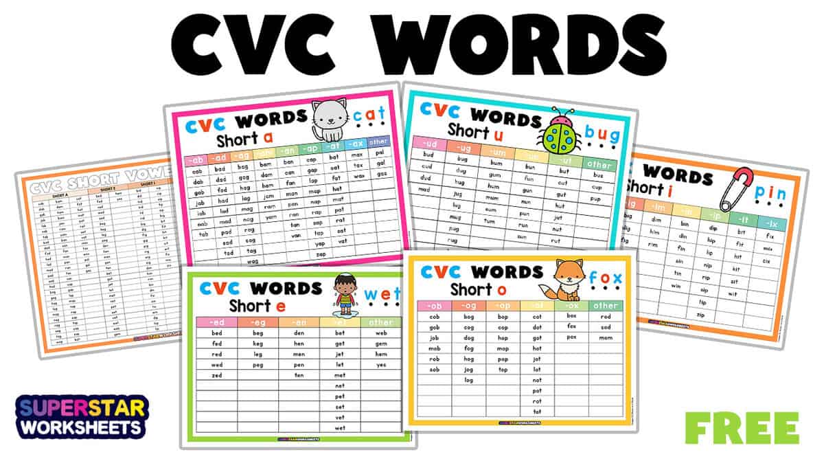 Reading Comprehension Worksheets - Let's Make CVC Words With Short A