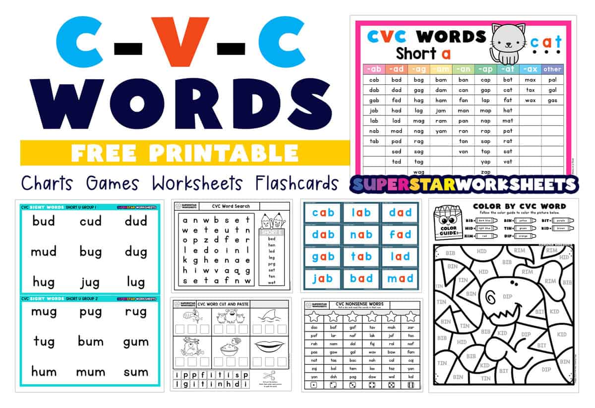 FREE Printable Word Family Books for Short Vowels - This Reading Mama