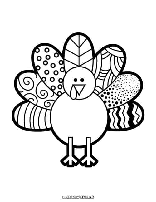 cute turkey coloring pages