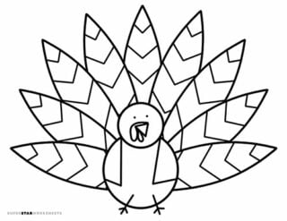Turkey Coloring Pages Free Printables - FreeTurkeyColoringPages 320x247 