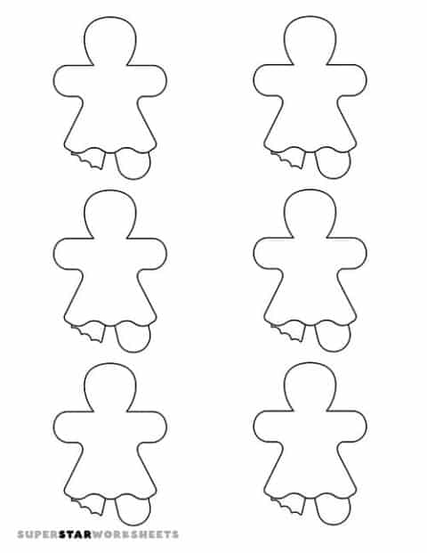 Gingerbread Man Template - Superstar Worksheets