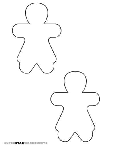 Gingerbread Man Template - Superstar Worksheets