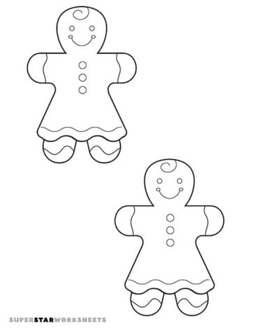 Gingerbread Man Template - Superstar Worksheets