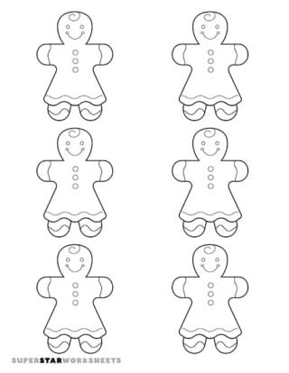 Gingerbread Man Template - Superstar Worksheets