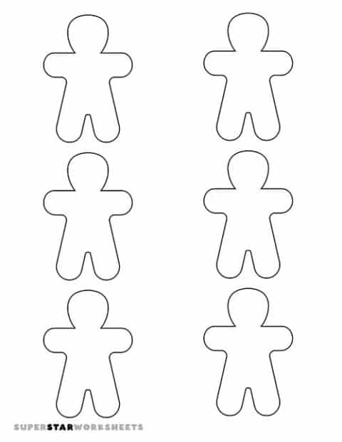 Gingerbread Man Template - Superstar Worksheets