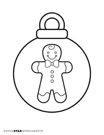 Christmas Ornament Template - Superstar Worksheets