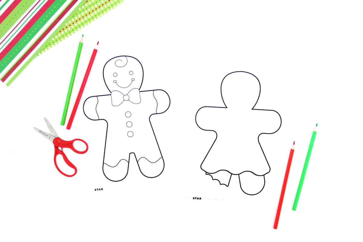 Gingerbread Man Template - Superstar Worksheets