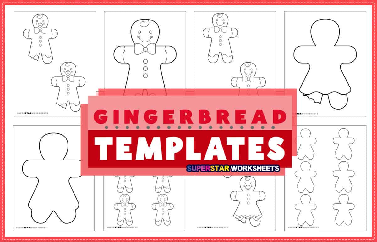 Gingerbread Man Template Superstar Worksheets