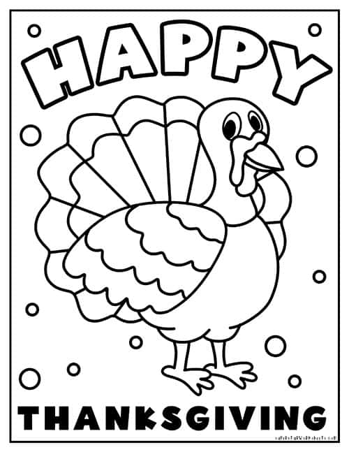 Turkey Craft Free Printable Coloring Page for Kids