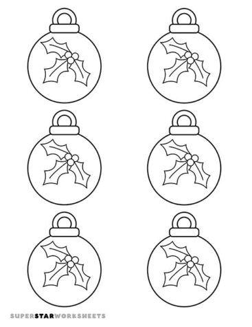 Christmas Ornament Template (Free Printables) - Superstar Worksheets