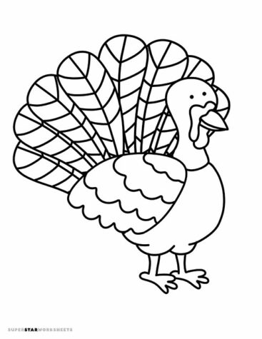 Turkey Coloring Pages - Superstar Worksheets