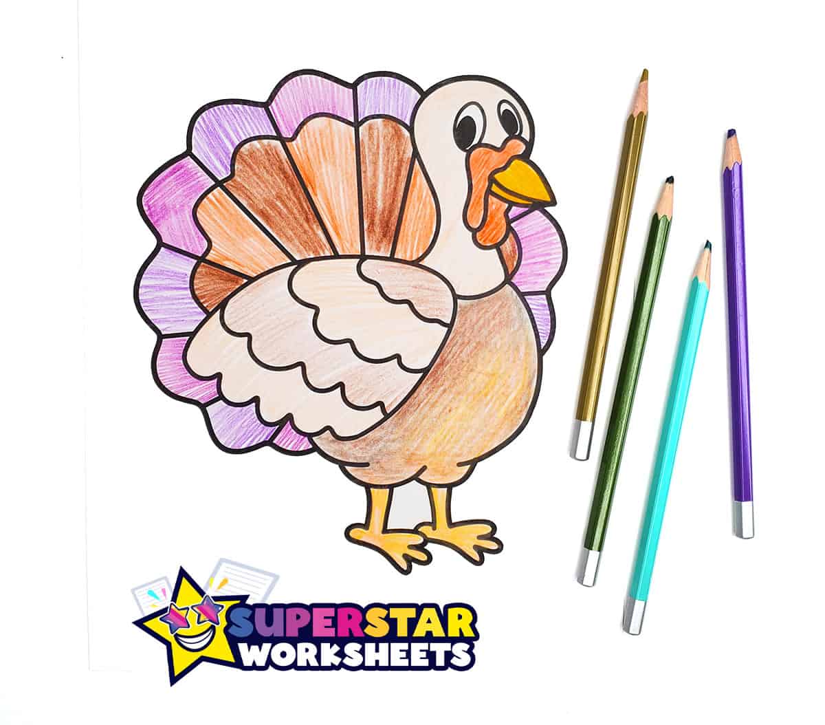 Build Your Own Turkey Coloring Page