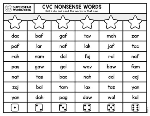 CVC Worksheets - Superstar Worksheets