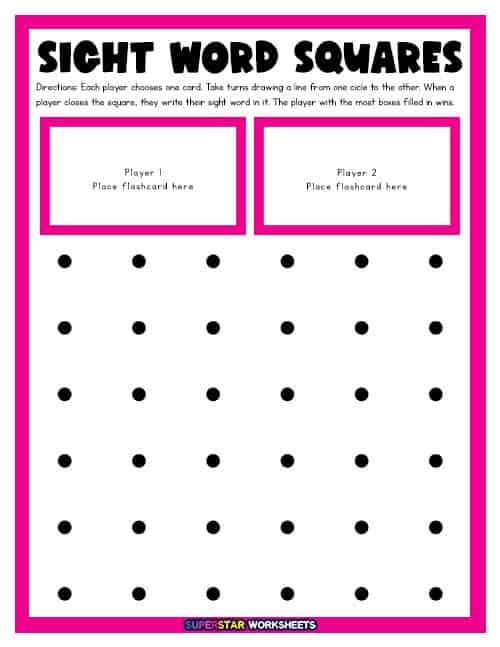 Sight Word Games: Tic-Tac-Toe - Sight Words, Reading, Writing, Spelling &  Worksheets