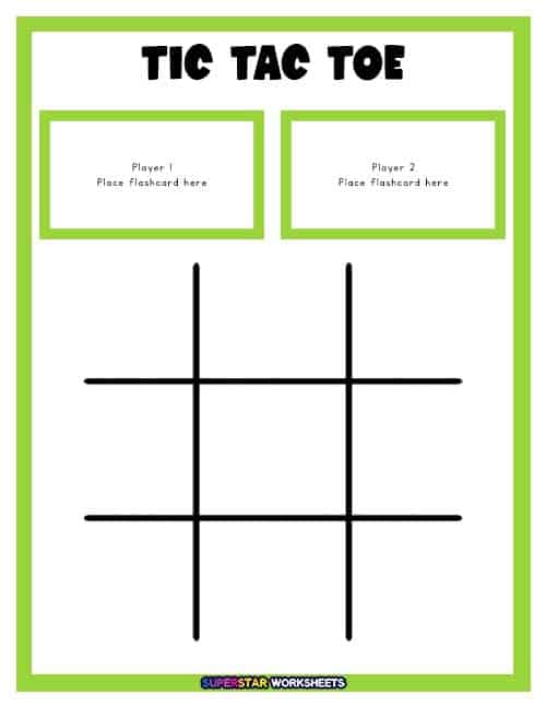 Halloween Tic Tac Toe Template for Letters, Numbers, Sight Words