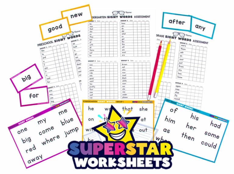 Sight Word Assessments - Superstar Worksheets