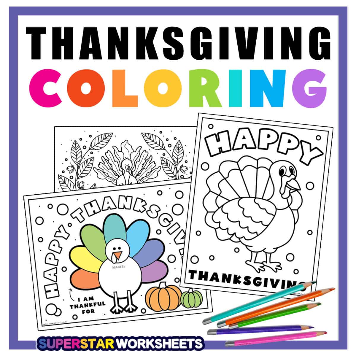 Coloring Pages For Kids Printable Thanksgiving