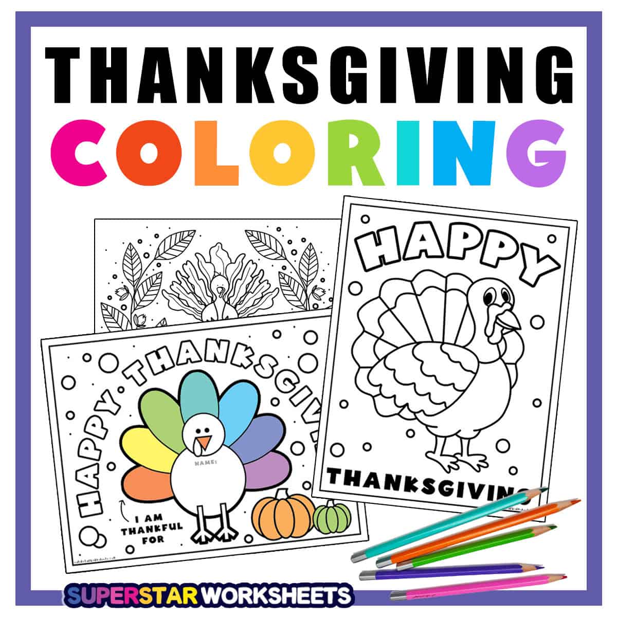 Thanksgiving Coloring Pages Superstar Worksheets
