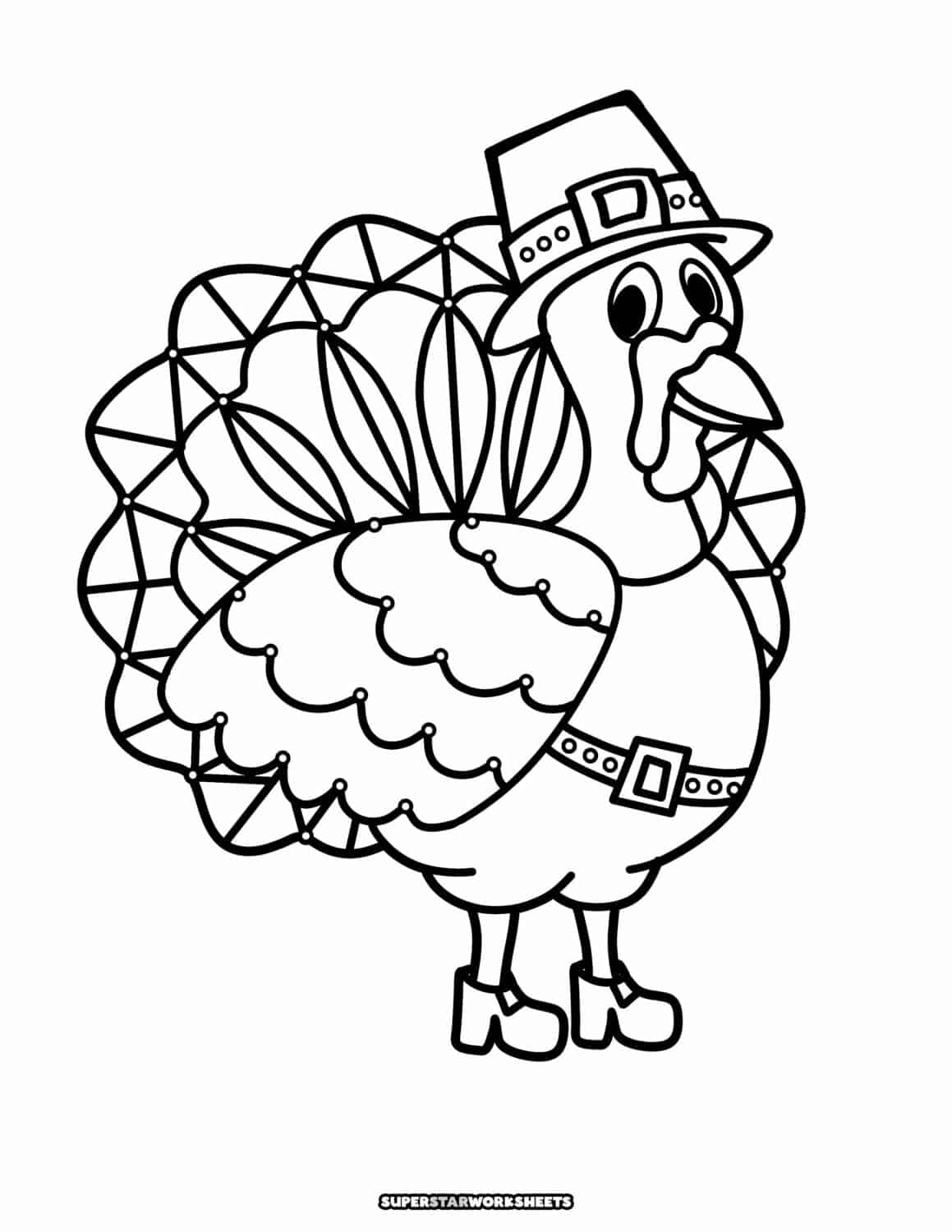 Turkey Coloring Pages (Jumbo Coloring Book for Kids at Thanksgiving)