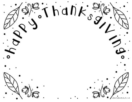 Thanksgiving Coloring Pages - Superstar Worksheets