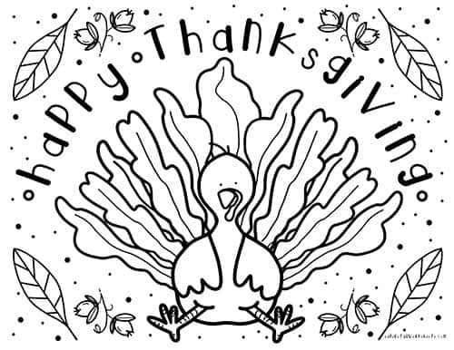 Free Thanksgiving Coloring Pages from Cubby