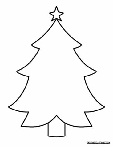 Christmas Tree Template - Superstar Worksheets