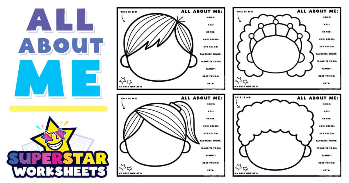 Variety of Blank Face Template Worksheets 