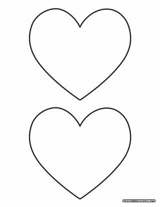 Heart Template (Free Printables) - Superstar Worksheets
