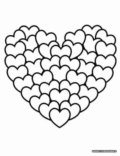 Heart Coloring Pages - Superstar Worksheets