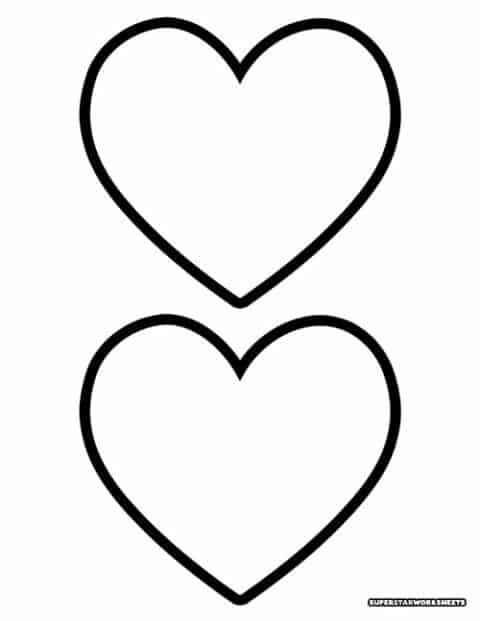 Heart Template - Superstar Worksheets