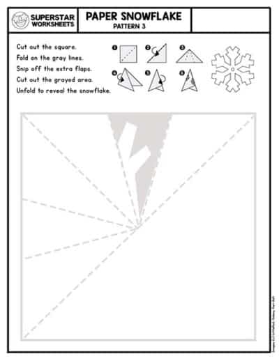 12 Free Paper Snowflake Templates - Superstar Worksheets