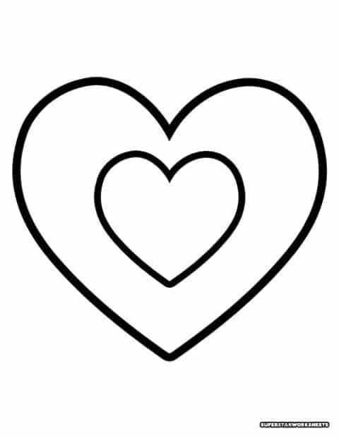 Heart Coloring Pages - Superstar Worksheets