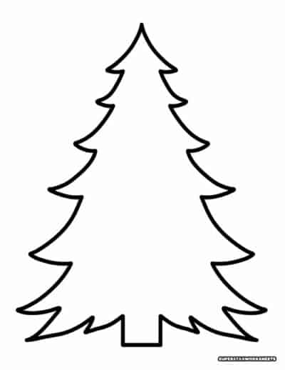 Christmas Tree Template - Superstar Worksheets