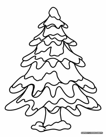 Christmas Tree Coloring Pages - Superstar Worksheets