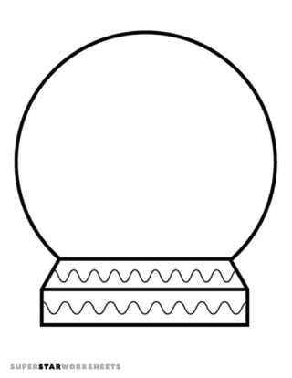 Snow Globe Templates - Superstar Worksheets