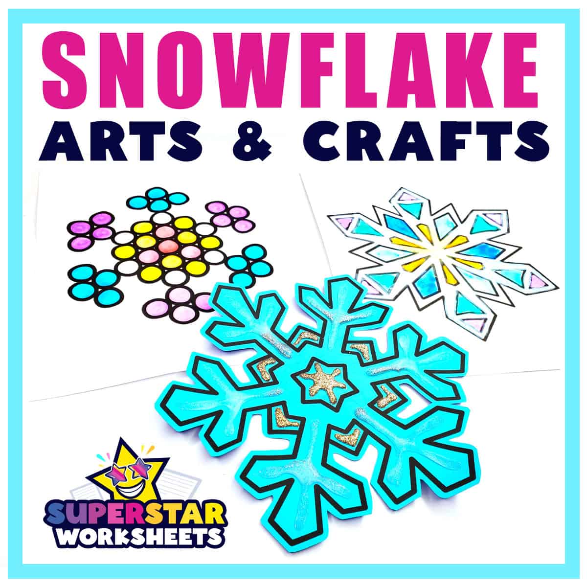 Paper Strip Watercolor Snowflake Craft - Our Kid Things