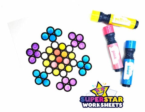 Bingo Dab &amp; Dot Snowflakes Craft - Superstar Worksheets