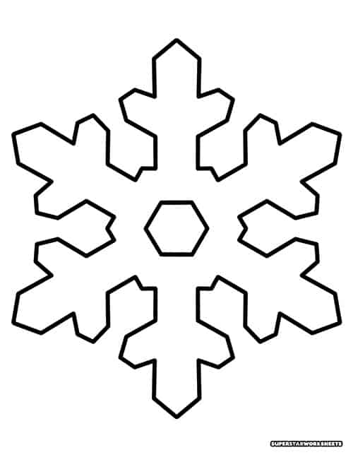 Free Printable Snowflake Templates – 10 Large & Small Stencil Patterns   Snowflake template, Snowflake coloring pages, Printable snowflake template
