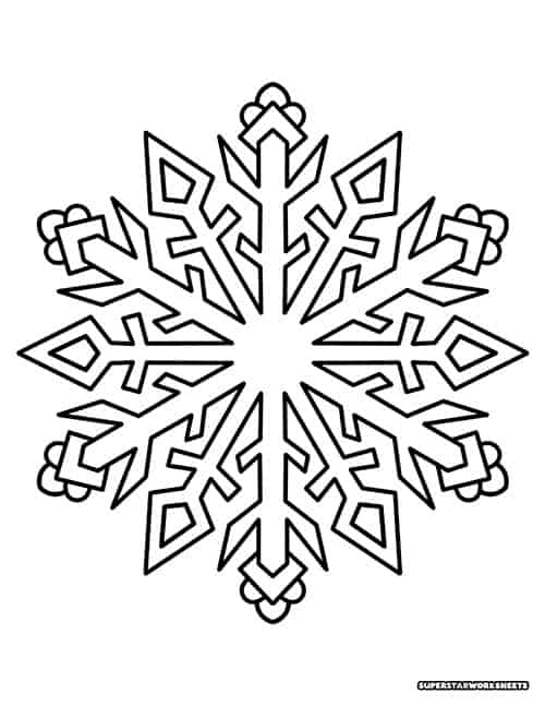 Frozen Snowflake Outline