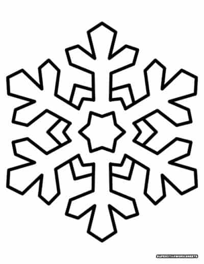 Snowflake Templates - Superstar Worksheets