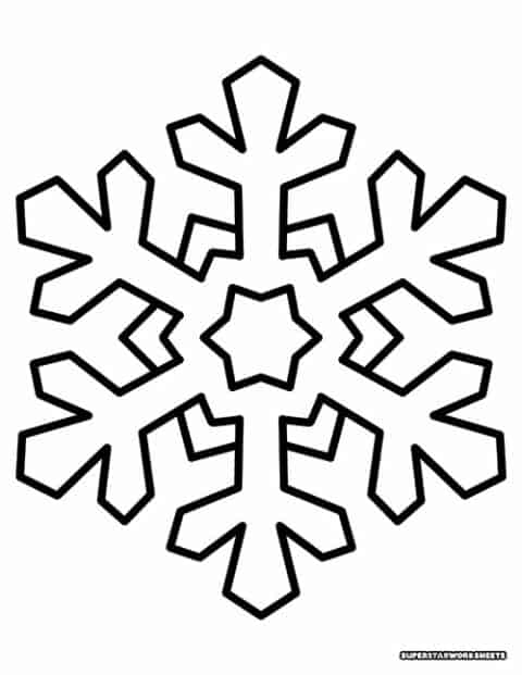 Snowflake Templates - Superstar Worksheets