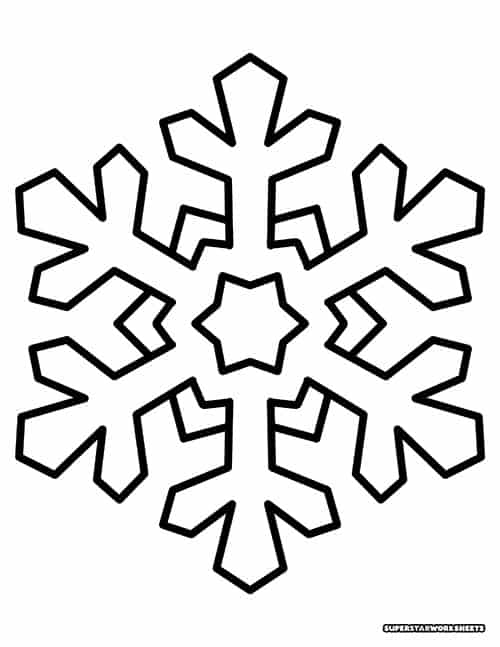 Printable Stencil Patterns Snowflake: Small and Large Templates