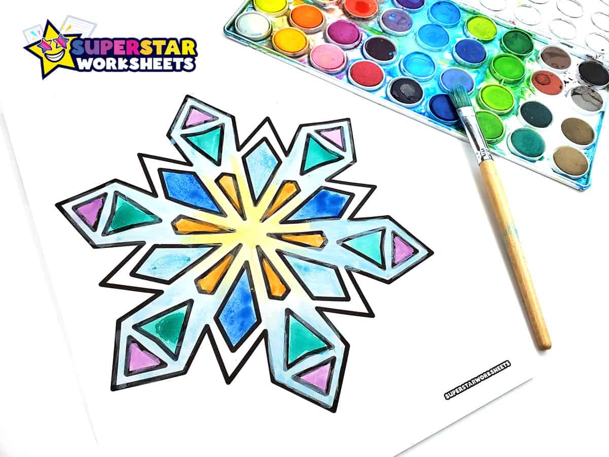 Snowflake Coloring Pages - Superstar Worksheets