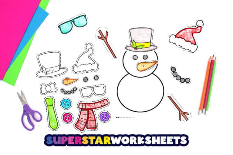 Snowman Templates Superstar Worksheets