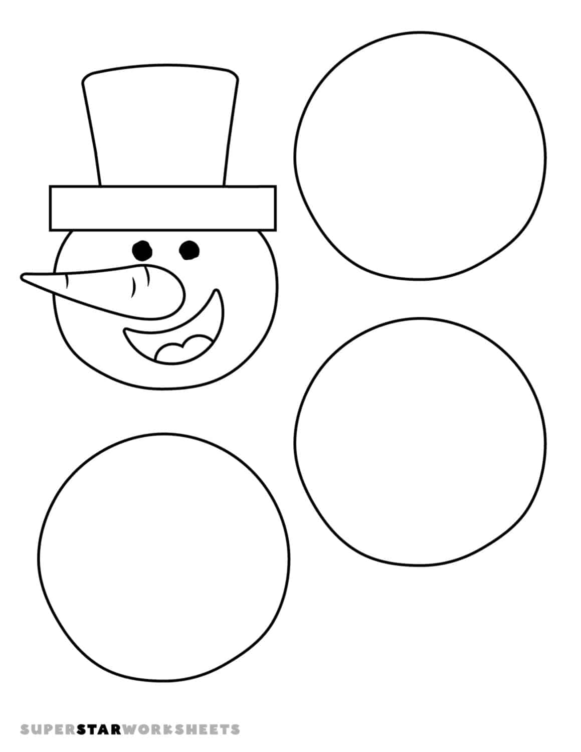 snowman face template