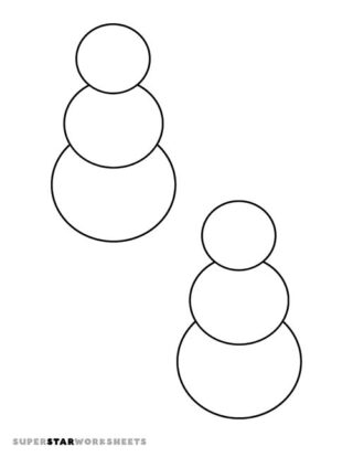 Snowman Templates - Superstar Worksheets