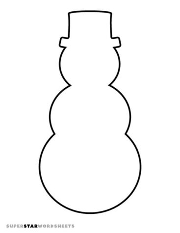 Snowman Templates - Superstar Worksheets